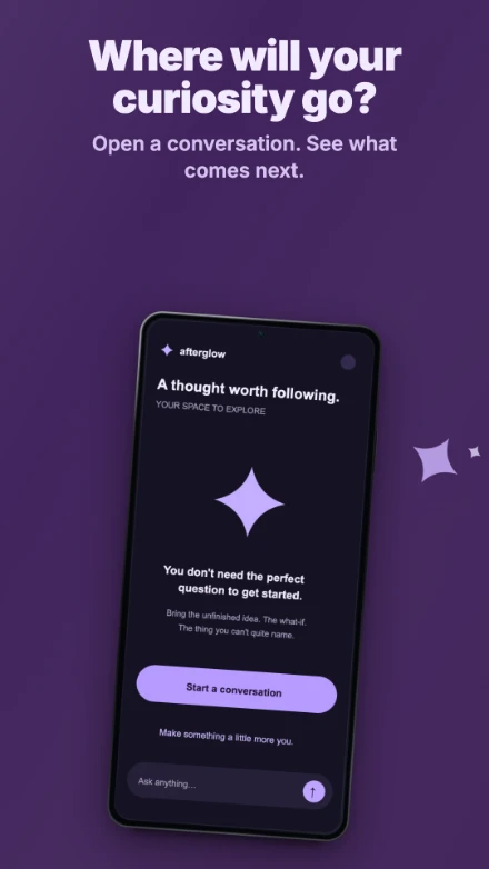 Afterglow, screen 5: Where will your curiosity go?