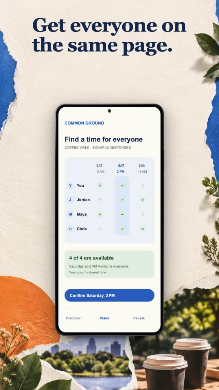 Common Ground, screen 4: Get everyone on the same page.