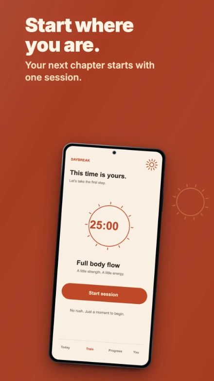 Daybreak, screen 5: Start where you are.