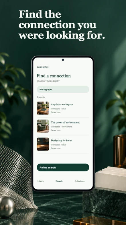 Field Notes, screen 4: Find the connection you were looking for.