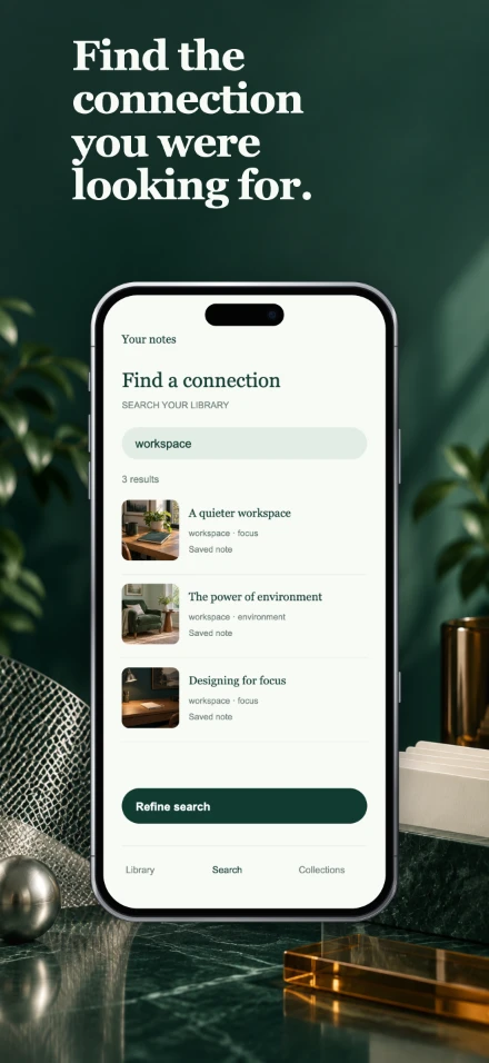 Field Notes, screen 4: Find the connection you were looking for.