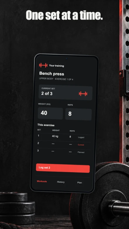 Form & Force, screen 3: One set at a time.