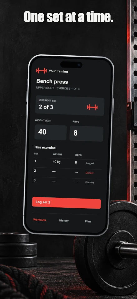 Form & Force, screen 3: One set at a time.