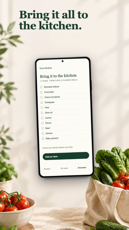 Fresh Table, screen 5: Bring it all to the kitchen.