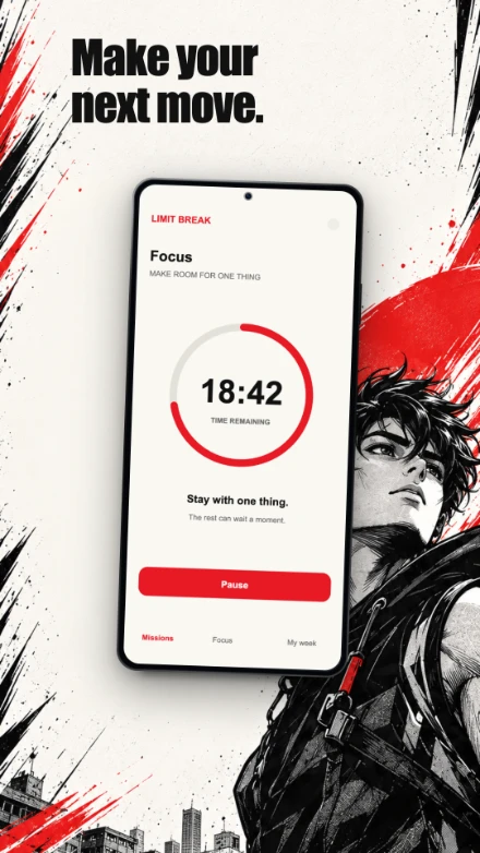 Limit Break, screen 3: Make your next move.