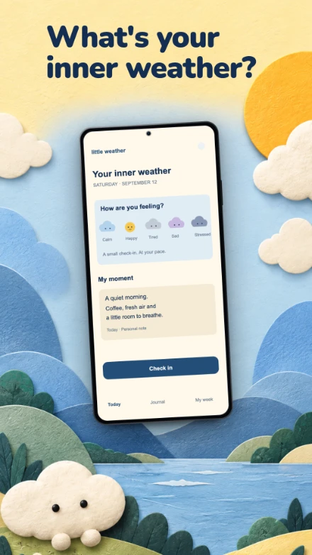 Little Weather, screen 1: What's your inner weather?