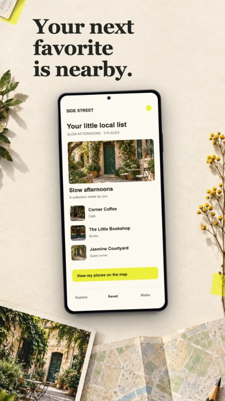 Side Street, screen 5: Your next favorite is nearby.