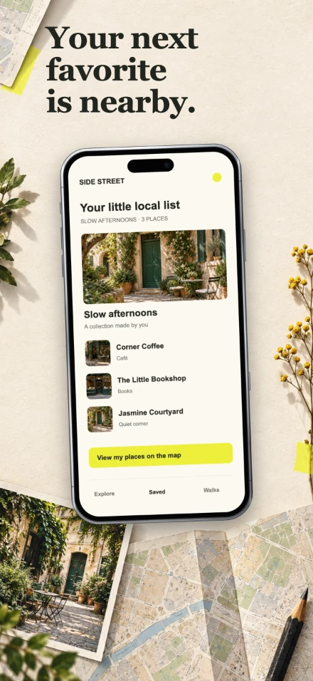 Side Street, screen 5: Your next favorite is nearby.